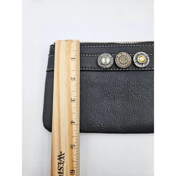 Gingersnaps Womens Black Wristlet Wallet Coin Card‎ Purse - Picture 7 of 7